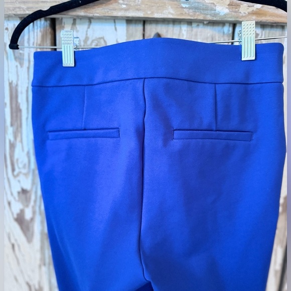 Anthropologie Blue The Essential Slim Knit Ankle Zip Trouser Pants Size 4 - Picture 7 of 7